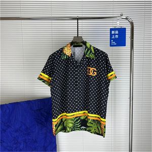 # 6 Abito da uomo di lusso di design Camicie Camicia di seta Abiti di lusso Manica corta lettera clowers stampa Casual Colletto estivo da uomo colori misti Taglia M-3XL 03