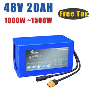 48V 20AH 1000W litiumbatteripaket 48V Electric Bicycle Scooter Ebike 48V Batteri