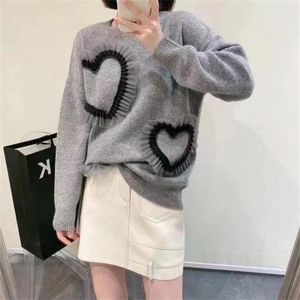 Women's Sweaters Long Sleeve Sweater Women Spring Autumn Knit Cardigan 2023 Korean Version Of Casual Pullover Love Pattern Top