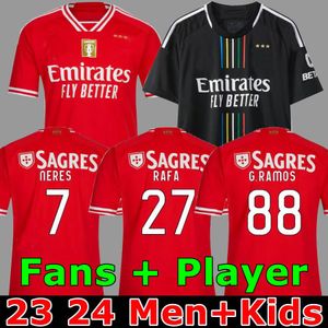 23 24 Версия для болельщиков Футбольные майки Benfica SEFEROVIC WALDSCHMIDT PIZZI RAFA DARWIN G.RAMOS 2023 2024 Home Away Men kids kit Футболки OTAMENDI