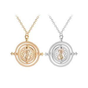 Pendant Necklaces 24 Pcs Lot Selling 3 5 Cm Diameter Time Turner Necklace Movie Jewelry Rotating Hourglass Bk Whole 210929244Z Drop Dhlnf