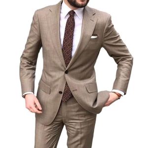 Abiti da uomo Blazer Slim Fit Uomo per matrimonio 2 pezzi Custom Made Groom Tuxedo Jacket con pantaloni Costume moda maschile 230630