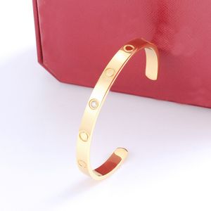 Luxuriöse Designer-Armbänder für Damen, modisches C-Armband, modisches Unisex-Manschettenarmband, Edelstahl vergoldet, Rosé-Schmuck, Valentinstagsgeschenk