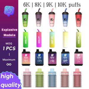 Disposable Electronic cigarette Savage vape 6000 puff 8000 puff 9000 puff 10000 puff Large volume Electronic cigarette durable Pre filled tobacco oil 22ml 0% 5% 2%