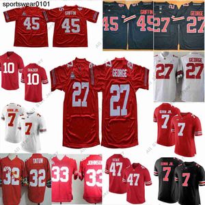 2022 Ncaa Custom Ohio State BuckeyesFootball Jersey 21 Evan Pryor 3 Quinn Ewers 11 Jaxon