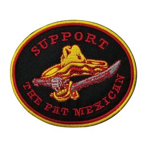 Bandidos Support The Fat Mexican Embroidered Iron On Patch MC Biker Motorcycle for Jacket 322x