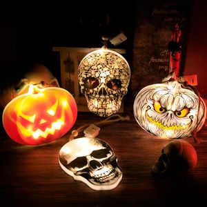 Halloween LED Dekorativ ljus Devil Skull Pumpkin Design Hanging Decoration Light String