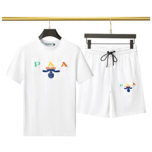 Designer Men's T-shirts Tracksuits Letter Summer Black T Shirt Brodery Luxury White Rainbow Color Sport Fashion Cotto Top Kort ärmstorlek XXXL