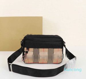 Designer Luxury Bag Nylon Crossbody Beige System Vintage Check Black Shoulder