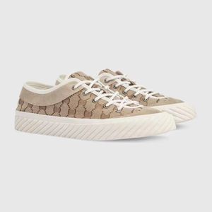 Designer-Herren-High-Top-Sneakers Beige und Ebenholz-Canvas-Damenschuhe für Männer Wildlederbesatz Gummisohle Luxus-Sneaker mit niedrigem Absatz 02