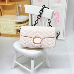 Brand Keychain 1 12 Mini handbag model PVC material design bag designer accessories