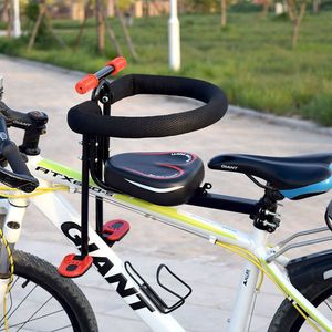 Bike Saddles Universal Front Mounted Child mtb Bike Seat Safety Child Bicycle Seat Baby Seat Kids Saddle with Foot Pedals Rest for Road Bike 230630