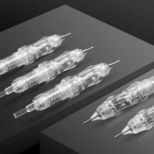 Agulhas de tatuagem 10 pçs Agulhas de cartucho 1RL0,16 mm Estéril Maquiagem Permanente Sobrancelha Lábio Delineador Agulhas com Pontas de Metal Tubo Suprimentos Descartáveis 230630