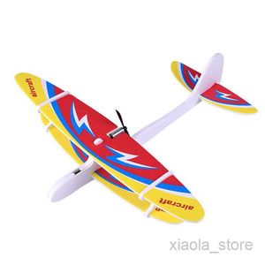 Aircraft Modle Electric Hand Throw Airplane Foam Launch Fly Glider Planes Model Aircraft Divertimento all'aria aperta Giocattoli per bambini Gioco di società Giocattolo all'apertoHKD230701