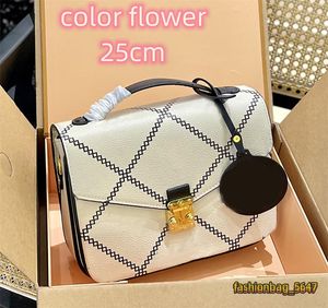 Bolsa de luxo designer bolsa feminina Pochette de flores em relevo Bolsas femininas Bolsas mensageiro Couro genuíno METIS bolsa de ombro bolsas crossbody de alta qualidade