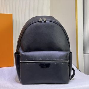 Zaino da uomo firmato Luxurys Zaino in vera pelle goffrato nero Borsa a tracolla di grande capacità per uomo