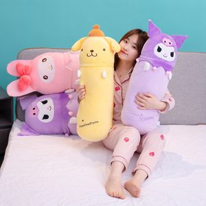 75cm Kuromi 플러시 베개 Kawaii 긴 봉제 Chshion 멜로디 Kuromi Cinnamoroll 인형 침실 장식 베개 소녀 소파 선물 LT0077