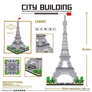 Bloki 3585pcs Model architektury światowej Blok konstrukcyjny Tower Diamond Micro Construction Toys for Children Prezent R230701