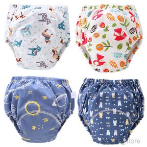 Cloth Diapers 6 Layers Waterproof Reusable Cotton Baby Training Pants Infant Shorts Underwear Cloth Baby Diaper Nappies Panties Nappy ChangingHKD230701