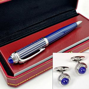 Ballpoint Pens MSS Roadster de CT Luxury Blue/Green/Black Barrel Silver Line Cap Ballpoint Pen Classic High Quality Writing Smooth 230630