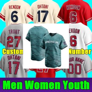 2023 All-Star City Homens Mulheres Juventude Los Angeles 3 Taylor Ward 23 Brandon Drury 10 Gio Urshela 2 Luis Rengifo Angel Baseball Jersey