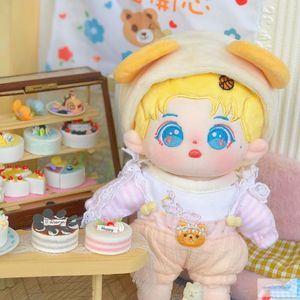 Dolls Yellow hair KUN 20cm Sean Xiao Korea Kpop EXO idol Doll Clothes Cute Stuffed Toy Plush for Idol toys Gift 230630