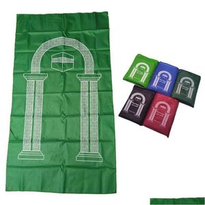 Alfombras Alfombra trenzada de oración musulmana Alfombra de bolsillo de viaje portátil Rectangar Alfombra impermeable 100X60Cm Drop Delivery Home Garden T Dh84P