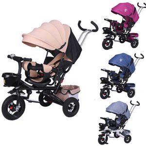 Wózki# trójkołowe dla dzieci Przenośne składanie bebe Bik Baby Car Childrens Rowery Trzy koła 1-6 lat Prezenty z wózkiem L230625 Q240429