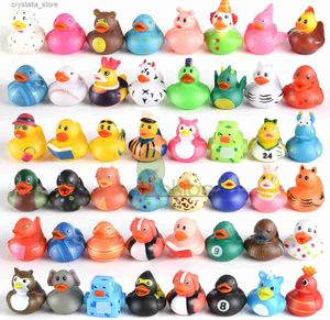 10 pezzi / set giocattoli da bagno per bambini simpatici animali che nuotano giochi d'acqua galleggiante in gomma morbida spremere anatre bambini lavare giocare regalo divertente L230518