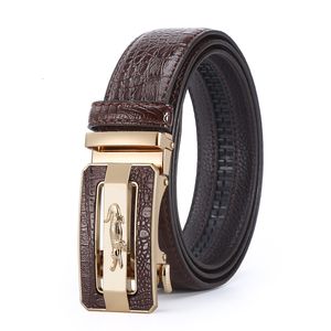 Belts Men Belts Automatic Buckle Belt Genune Leather High Quality Belts Leather Strap Casual Buises for Jeans 230630