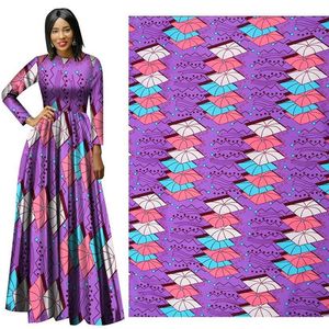 Przyjazd nowe druki woskowe poliestrowe tkanina Ankara Binta prawdziwa tkanina woskowa Wysoka jakość 6 metrów Afrykański materiał do sukienki na imprezę2984