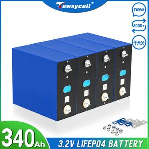 Tewaycell 3.2V 340AH Lifepo4 Batteria Grado A Celle 12V 24V 48V Batteria ricaricabile per solare EU US Tax Free con sbarre collettrici