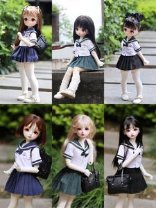 Doll House Accessories bjd Clothes Suitable for 1 4 1 5 XIONG MEI doll short skirt suit spring and summer school uniform BJD accessories 230630