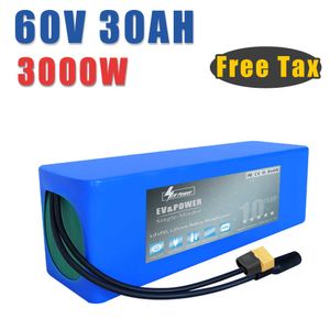 60V 30Ah Elektroroller-Batterie 60V Elektrofahrrad-Lithiumbatterie Roller 60V 3000W E-Bike-Batterie