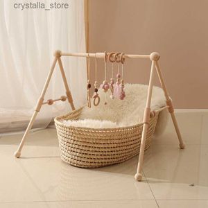 1Set Play Gym Frame Baby Activity Wooden Fitness Frames Play Gym Mobile Baby Room Decoration Newborn Baby Accessories Rattle Toy L230518