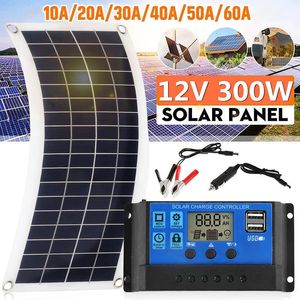 OUTROS ELETRONICOS 1000W PAINEL SOLAR PAINEL 12V CELULA SOLAR 10A-60A Kit de placa solar do controlador para telefone RV Carregador MP3 Charger de bateria ao ar livre 230113