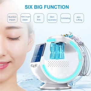 Nuovo arrivo 7 IN 1 Apparecchiatura di bellezza multifunzionale hydra Analizzatore di pelle facciale Macchina per la cura della pelle Smart Ice Blue Oxygen Hydrogen Bubble dispositivo idro dermoabrasione