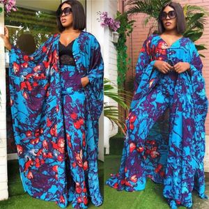 Conjuntos de calças e vestido maxi de duas peças de roupas étnicas roupas africanas de tamanho grande para mulheres agasalhos vestidos kaftan boubou robe Vetem2034