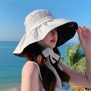 Kadınlar için 2022 yeni dantel şapkalar balıkçı kap stokları güneş kremi güneşlik ilkbahar ve yaz sonbahar plaj şapkası Panama şapkaları S68