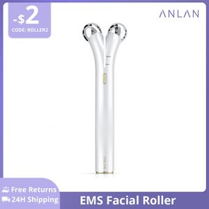 フェイスケアデバイスAnlan EMS Roller Electric v Massagers MicroCurrent Lift Machine Slimmer Double Chin Massage Skin Tool 230701