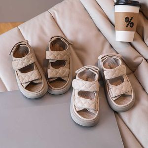 Sneakers sommar nya barn sport sandaler pojkar andas öppna tå skor flickor mode dubbla krokar sandaler baby mjuk promenad sandalshkd230701