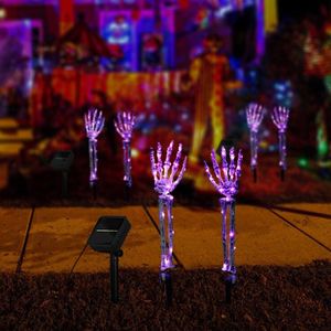 Atmosfera do pátio Lawn Solar luzes externas Luzes de Halloween inseridas à mão com luzes de caveira