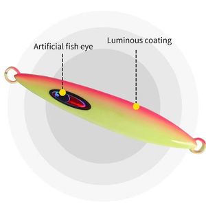 Todas as placas de ferro de quilha que brilham no escuro afundando rapidamente em mar profundo a laser placa de ferro que brilha no escuro barco de pesca pesca com isca de placa de ferro de bacalhau