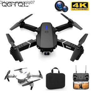 طائرة بدون طيار ذكية Uav E88 احترافية صغيرة WIFI HD 4K مع كاميرا Hight Hold Mode طوي RC طائرة هليكوبتر Pro Dron Toys Quadcopter Drones 220621 Z230701