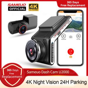 Car DVRs U2000 dash front and rear 1440p view camera Lens CAR dvr with 2 cam video recorder Auto Dvrs Night Vision 24H Parking modeHKD230701