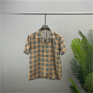 # 6 Abito da uomo di lusso di design Camicie Camicia di seta Abiti di lusso Manica corta lettera clowers stampa Casual Colletto estivo da uomo colori misti Taglia M-3XL 34