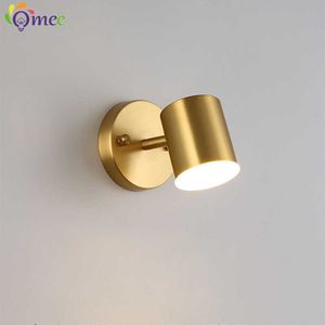 Nordic LED -lampa Badrumslampor Spegel Golden Stair Night Light For Bedroom Bedside Sconce Interior Small Wall LightsHKD230701