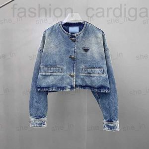 Kvinnors jackor designer kvinnor jacka designer kvinna mode kort denim casual överdimensionerad långärmad kappa våren sommarsolskydd ytterkläder 23SS Q14H