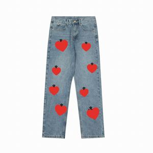 2024 Designer Jeans for Womens Mens Make Old Washed Fashion Pants Straight Trousers Heart Letter Prints Chromees Casual Long Style Bottoms S-XL