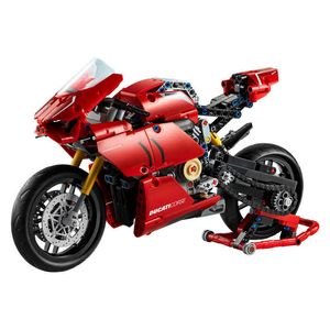 ブロックテクノロジーバイクの構成ブロックDucati Moc 42107機関車モデル機械群レンガ難しいアセンブリ玩具gifthkd230701